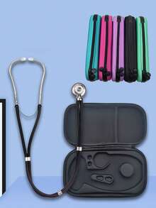 Bolsa médica portátil, caja de primeros auxilios, estuche de almacenamiento, caja de almacenamiento de estetoscopio de EVA con asa, estuche rígido de transporte, bolsa de tela para estetoscopio, kit de primeros auxilios antideslizante de EVA para el hogar, estuche rígido para estetoscopio - Multicolor - Ver 3