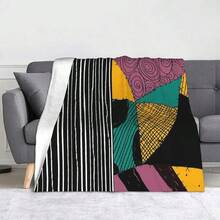 Jack And Sally Nightmare Before Christmas Blanket Fleece Summer Portable Super Warm Throw Blankets For Bed Couch Bedspreads.Jpg - White - View 1