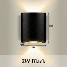 2pcs Modern LED Wall Lights, Indoor/Outdoor Waterproof Wall Lamps, IP65, Aluminum/Plastic Wall Sconces, 110V/220V, 2W/4W/6W/8W/10W, 3000K Warm White, Suitable For Bedroom, Living Room, Kitchen, Balcony, Hallway, Garden, Park, Garage - LED Wall Light - View 15
