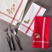 Thankful Autumn Fall Tabletop Decoration, Reversible Table Runner, 14x108, Fall's Bounty - Falling Leaves + 20" X 20" (Set Of 6) - View 6