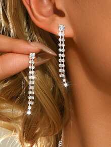 3pcs/2pcs/1pc/Set Butterfly Design Bridal Ladies Crystal Necklace, Earrings, Suitable For High-End Evening Dresses, Parties, And Business.