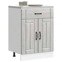 vidaXL Armoire de cuisine Lucca sonoma gris bois ingénierie - Gris - Voir 2