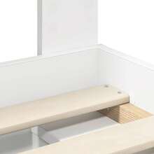 vidaXL Cadre de lit Blanc 90 x 190 cm Bois de pin massif - Blanc - Voir 10