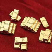500/200/90 件装逼真金条装饰品 - 合金电镀树脂和锌合金材质，优雅的金条装饰品，适用于家居和办公室，是圣诞节和新年装饰的完美之选。