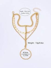 1 chiếc vòng tay nhiều lớp hình trái tim, kiểu dáng thời trang và thanh lịch, phù hợp cho các bữa tiệc, tiệc chiêu đãi và đeo hàng ngày. - Vàng - Xem 6