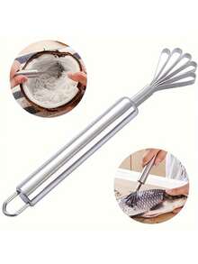Multi-Purpose Stainless Steel Kitchen Tools - Serrated Coconut Grater And Fish Scaler/Remover, Coconut Meat Remover Knife, Stainless Steel Coconut Peeler, Coconut Shredder, Fish Scale Remover, Stainless Steel Fish Scale Peeler, Kitchen Gadgets, Fruit Tools, Hanging Seafood Accessories, Kitchen Utensils, Household Items, Outdoor Cookware - 1 - View 1