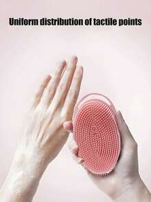 2-In-1 Silicone Body Exfoliating Brush, Unisex, Loofah Alternative, Soft Silicone Material, Suitable For Sensitive Skin, Can Be Used On Back, Shower And Other Areas, Silicone Exfoliating Cleansing Brush, Silicone Shampoo & Shower Brush, Adult Double-Sided Friction Shower Brush, Massage Shower Brush, Bathroom Cleaning Tool - Multicolor - View 7