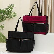 Tas Bekal Wanita dengan Kompartemen Laptop 15,6 Inci, Tas Jinjing Berinsulasi, Tas Kerja Tahan Air dengan Kantong Samping 40oz - Hitam - View 7