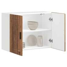 vidaXL Porto Küchenwandschrank, Altholz, Holzwerkstoff - Braun - Übersicht 2