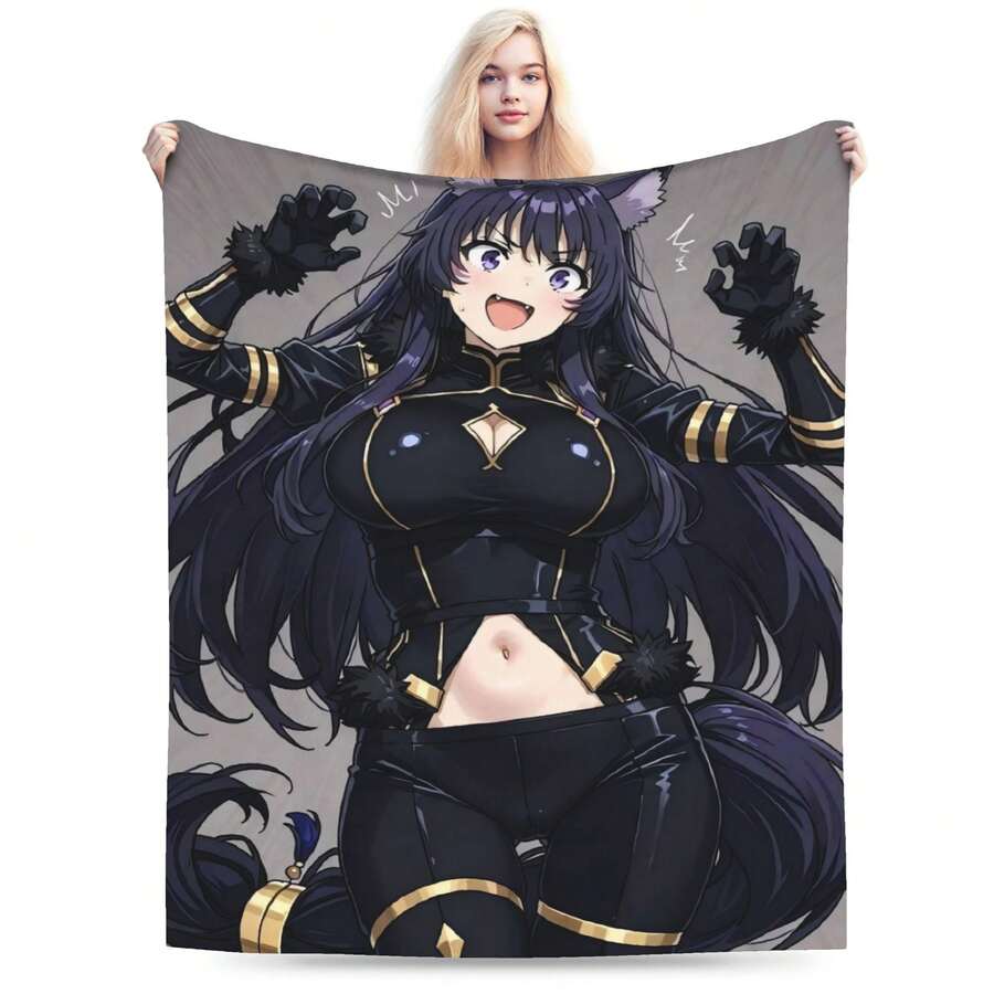 The Eminence In Shadow Themed Blanket - Ultra-Soft Anime Manga Print Bedspread Suitable For Sofa & Bed, Machine Washable Cozy Gift For Fans, For All-Season Use (Bedspread) - 60*80 inch (dành cho người lớn) - Xem 1