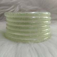 Pulseiras empilháveis de 7 peças com várias camadas, joias fofas com pedrinhas, perfeitas para aniversários e férias, diversas cores disponíveis. Pulseira de gelatina da moda para mulheres. - pedra de nascimento - Ver 7