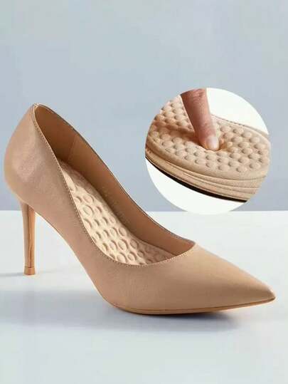 1 par mjuka inläggssulor för kvinnor, andningsbara, svettabsorberande, luktresistenta, ultratunn design, foder lämpligt för höga klackar, fritt trimmat till storlek, passar för höga klackar för kvinnor, platta skor för kvinnor och herrsneakers, vardagskläder