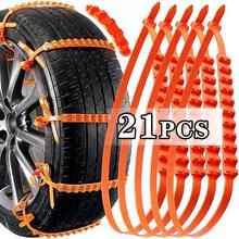 11/21/41/60 Universal Car Snow Chains, Suitable For Winter, Ice, And Off-Road Driving, Designed For Sedans And SUVs - Durable Tire Traction Chains, Perfect For Off-Road Vehicles, Ideal For Snow And Ice Conditions, Compatible With Most Models - 60 - View 8