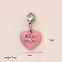 1pc Fashion Stainless Steel Heart To Heart Cat Claw Clover Lock Mama Pendant. Vacuum Plated 18K Gold, Suitable For DIY Jewelry, Necklace Accessories, Bracelet Accessories, Earring Accessories, Keychain Accessories, Bag Accessories, Wallet Accessories, Can Be Worn As Exquisite Pendants To Show Personal Charm, And Can Be Given As Gifts To Wives, Mothers, And Girlfriends. Ladies' Jewelry. - Multicolor - View 8