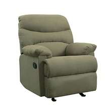 ccSilla reclinable sofá Individual Manual Transpirable Silla Suave para Sala de Estar Asiento de salón de Cine en casa tapizado cómodo reposapiés Silla reclinable para recepción Dormitorio oficnn - Microfibra Sage - Ver 1