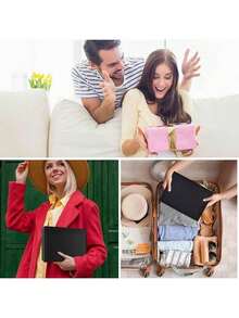 1 pieza Caja de almacenamiento de joyas blanca,Joyero para mujeres, organizador de joyas con tapa de vidrio y 2 cajones para collares, anillos, aretes, pulseras. Regalo de Navidad para mujeres. Organizador de almacenamiento esencial para viajes y dormitorios universitarios- Regalo del Día de San Valentín,Portátil Joyero Viaje Cajas con 4 Gris Bolsas de Almacenamiento para Anillos. - Blanco - Ver 10