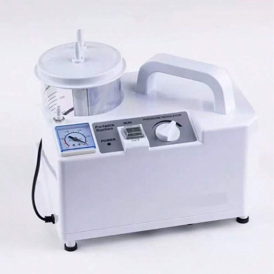 Máquina de succión portátil, aspirador eléctrico para uso doméstico, dispositivo de succión de flema de presión negativa ajustable, herramienta de eliminación de moco de mesa - Blanco - Ver 1