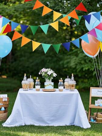 1 adet/4 adet Renkli Keçe Flama Bayrak, Parti Üçgen Afişi, Doğum Günü Partisi Dekorasyonu, Aile Toplantısı, Bahçe Dekorasyonu, Mezuniyet Kutlaması, Karnaval, Bayram, Sirk Dekorasyonu, Tatil Dekorasyonu için Uygundur