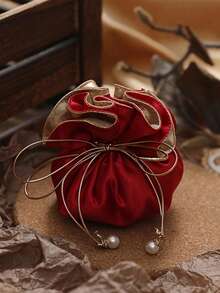 Elegante Saco de Presente de Casamento de Seda Verde Menta com Detalhes Dourados - Fechamento com Cordão, Perfeito para Doces e Pequenos Presentes, Ideal para Casamentos e Ocasiões Especiais. Saco de Presente de Casamento | Design Elegante | Material de Seda, Presente de Casamento, Saco de Presente, Embalagem de Presente, Saco de Natal, Saco de Presente Pequeno, Lembrança de Casamento, Presente para Convidado de Casamento - Multicolorido - Visão 8