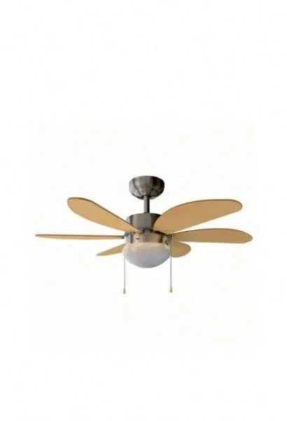 Ventilador de techo reversible con 50 w de potencia y 81 cm de color blanco y madera energysilence aero 350 de Cecotec - Enchufe EU Tipo C(220-240V) - Ver 1