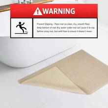 American Soft Linen Bath Rug, 20 In 34 In 1OO% Cotton Bath Mats Rugs For Bathroom, Slip Reducer Washable Shaggy Form Area Rugs, Beige Bath Rug - Beige - View 5