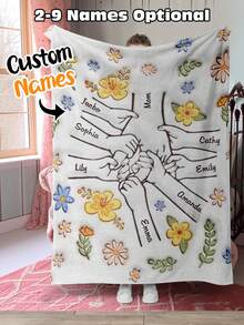 Esta manta personalizada para el Día de la Madre se puede personalizar con tu nombre. Se puede usar como chal, manta con estampado floral o manta con mensaje de aniversario. Es un regalo ideal para el Día de la Mujer, el estreno de una casa, el Día de San Valentín, aniversarios, el Día de la Madre y otras ocasiones. También es un regalo perfecto para mamá, abuela, esposa, esposo, padre, madre, familia y amigos. Adecuado para aniversarios, el Día de la Madre y cumpleaños. - Estilo 1 - Ver 10