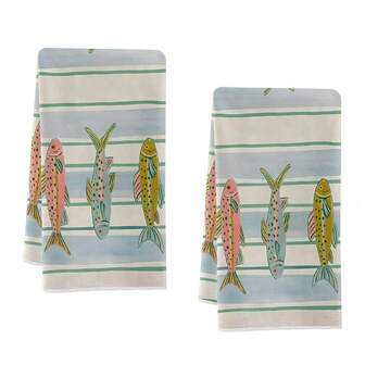 Toalla de cocina con diseño de peces colgantes, súper absorbente, diseño de dibujos animados, toalla de mano reutilizable lavable a máquina, adecuada para el hogar, la cocina, el baño, el coche, la limpieza de ventanas - Paño de cocina de punto suave