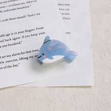 Cute Ocean Series Acetate Hair Clips Conch Octopus Seahorse Whale Sweet Bangs Clips Side Clips Small Hair Claw - Dolphin - View 13