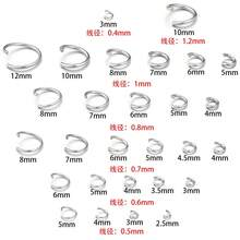 200pcs Stainless Steel Open Jump Rings, Necklace & Bracelet Connector Rings, Handmade Craft Rings, Beaded Bracelet Linking Rings, DIY Jewelry Making Findings - Single-loop Opening - View 3