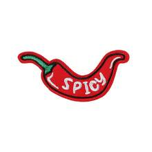 1pc Chili Pepper Embroidery Iron-On Patch, Funny Embroidered Iron-On Patch, Suitable For Clothes, Jeans, Backpacks
