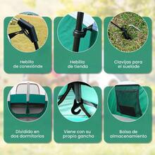 mhjCasa de Campaña Tienda de Campaña Impermeable Portátil para 5-8 Personas Tienda Familiar de Fácil Instalación con Bolsa de Almacenamiento Toldo de Puerta y Gran VentilaciónSleeping Bags