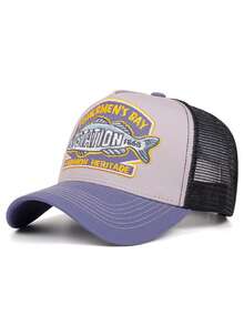 2026 Creative And Personalized New Breathable Cooling Mesh Hat STATION Fishbone Embroidery Men's Fashion Street Pop Hip Hop Hat Street Dance Skateboard Hat Women's Outdoor Bicycle Sports Sunshade Hat Daily Life Wearing Decorative Hat Multi Functional Adjustable Baseball Hat - Station Fish - View 5