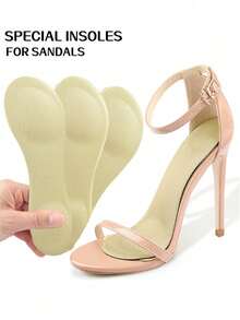 Almohadillas de plantilla de 3/4 transpirables, antideslizantes y recortables para absorber el sudor para mujeres - Negro - Ver 7