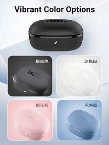 JBL T280TWS X3 真无线耳机，半入耳式设计，32 小时超长续航，ENC 通话降噪，触控操作，Hi-Fi 音质，配备 USB-C 无线充电盒，专为运动和游戏设计 - 粉色 - 查看 5