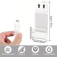 Bộ 18 giá đỡ đĩa than màu đen treo tường, giá trưng bày bìa album nhạc bằng acrylic trong suốt, giá đựng đĩa than tự dính dùng cho văn phòng và trang trí nhà cửa. - Nhiều màu - Xem 3