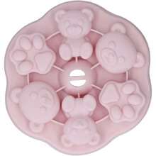 Molde de Gelatina Silicone Bear & Cat Cube y Molde de Pastel con Tapa - de Comida de Cocina Lindo para Pudines, Comida para Bebés y Postres (PINK),37643309 - Marrón Chocolate - Ver 2
