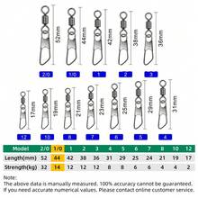 DNDYUJU piezas Conector deñuelo de pesca de acero inoxidable tipo A, rodamientos de pesca, giratorios, accesorios de pesca de carpa - 100 piezas tamaño 10 - Ver 9