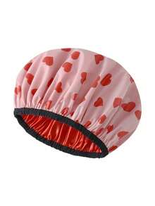 1/3pcs Waterproof Printed Shower Cap, Double Layer, Long Hair, Satin Bathing Cap, EVA Printed Hair Cover Shower Cap - Multicolor - View 18