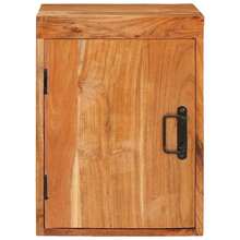 vidaXL Mesa de cabecera 2 unidades marrón madera de acacia macizo - Marrón - Ver 6