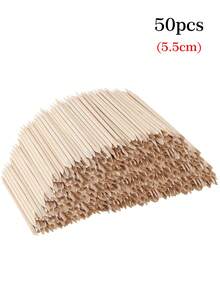 100pcs Wooden Manicure Sticks, Double-Sided Multi-Functional Cuticle Pusher, Nail Care Tools, Nail Remover Tools, Nail Art Supplies, Suitable For Press-On Nails - 5.5cm Nail Remover Stick, Christmas, Winter, Pink, Graduation Season, Birthday - Multicolor - View 8