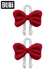 4/2/1pc Car Hooks Bow Pearl Cute Decors Back Seat Hanger Headrest Storage Organizer Accessories For Handbag Coat Bag Clothes Universal SUV RV Truck Stuff