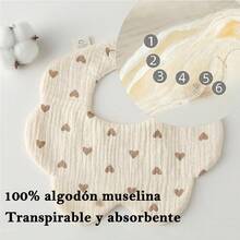 TendenciaBaberos Bebe Recién Nacidos Regalos Para El Arrullo 4pzs Animales Beige 24.5cmCalidad premium