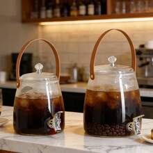 One Water Pitcher, Fruit Tea Pot, Ice Water Dispenser, Household Water/Beverage Container, Juice Dispenser With A Tap, Large-Capacity Refrigerator.