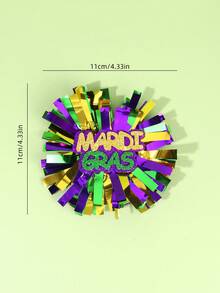 2 piezas Clips para el cabello de Mardi Gras para niñas, Pinzas para el cabello de color amarillo, verde y morado, Accesorios para el cabello de fiesta festiva, Accesorios para el cabello de carnaval - Multicolor - Ver 6