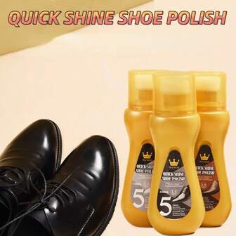 1pc Shoe Polish, Black, Brown, Colorless Liquid Shoe Polish, Leather Care Oil For Shoes, Bags, Jackets, Sofas, Car Seats, Winter Leather Protection