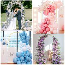 Kit Arco Globos, 1.8m/2m/2.2m Kit de Arco para Globos Cuadrados, Marco de arco de boda grande ajustable Telón de fondo rectangular Soporte Decoraciones de puerta de fiesta, Aro Metálico para Globos de Gran Tamaño para Fiesta de Cumpleaño, Boda, Despedida de Soltera, Graduación - Dorado - Ver 4