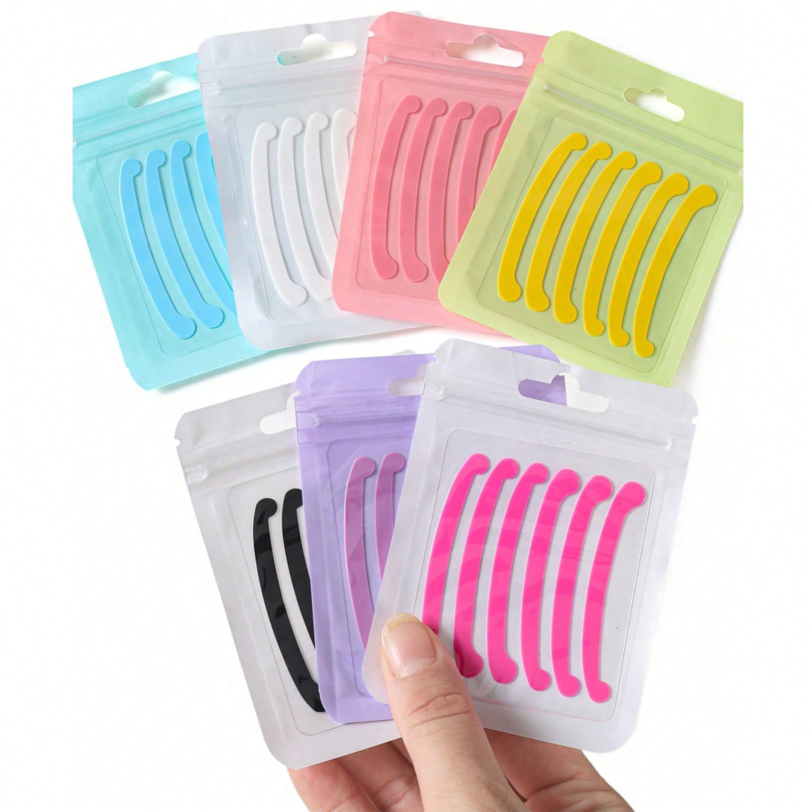 6pcs Eyelash Curler Silicone Pads, Reusable Eyelash Curler Silicone Pads, Soft Silicone Eyelash Curling Ribbon, Eyelash Curling Assist Tools For Eyelash Curling