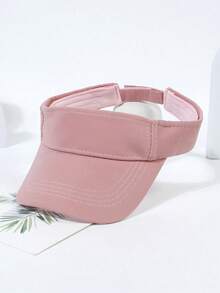 1顶男女童（3-8岁）纯色遮阳帽，透气运动帽，适合夏季春季沙滩、高尔夫、网球等户外休闲穿着 - 純色 - 查看 7