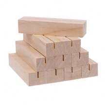 6/10/12 Pcs Wooden Table Card Holders - Wooden Acrylic Sign Holders Desk Decor - Photo Display Racks, Center Pieces, Table Numbers, Suitable For Shops, Cafes, Holiday Decorations, Wedding Parties And More