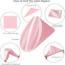 12/16/24pcs Satin Finish Napkins, 18.9*18.9 Inches, Decorative Napkins, Square Napkins, Silky Elegant Wedding Napkins, Suitable For Restaurants, Banquets, Graduations, Valentine's Day, Birthday Parties, Weddings, Newlyweds, And Other Tabletop Decor (Multiple Colors Available) - Multicolor - View 3